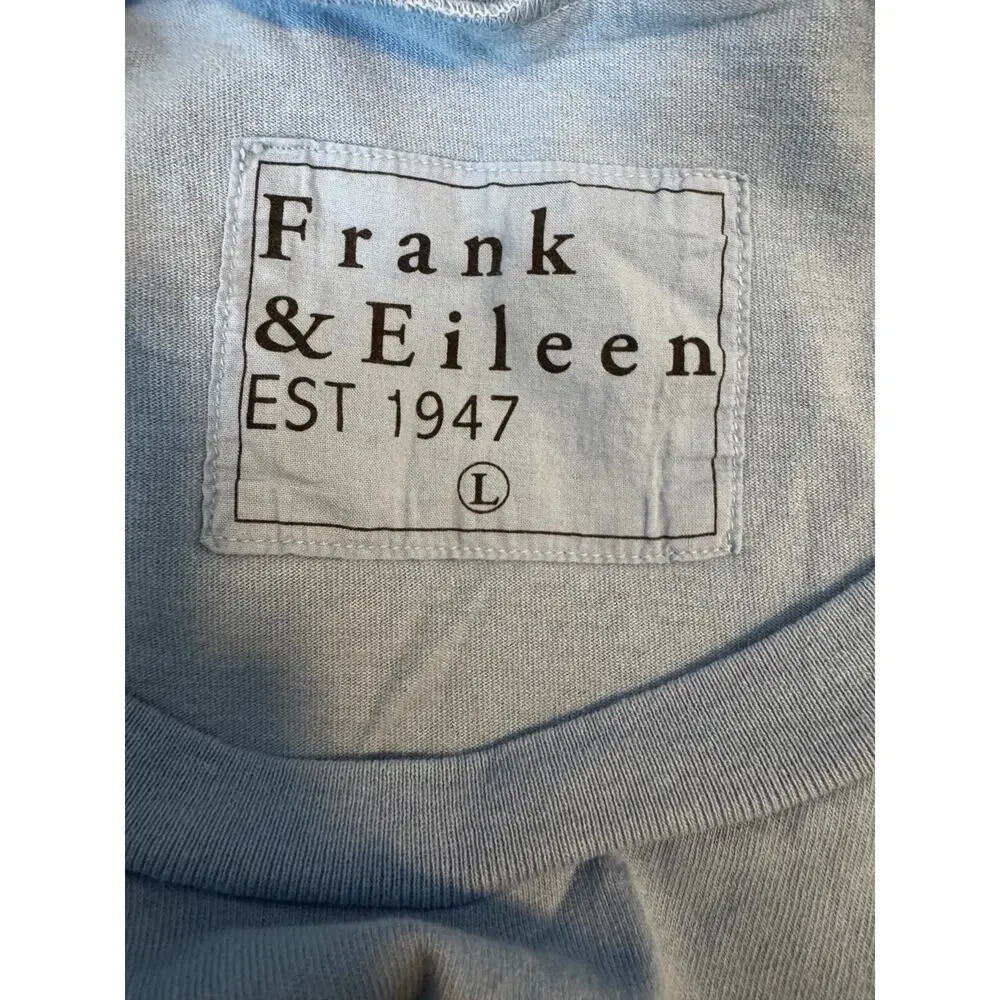Frank & Eileen Cory Vintage Muscle Tee Dress Blue Cotton Made USA Large